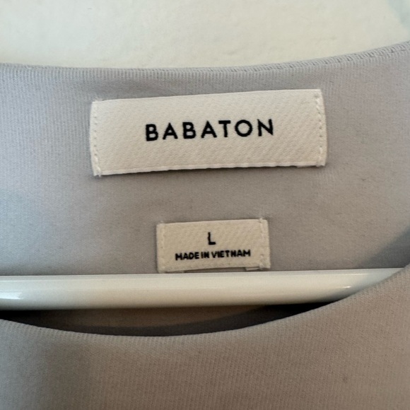 Aritzia Contour Crew Cropped T-shirt Light Grey- Size L - Picture 4 of 8